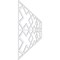 Ekena Millwork Set of Four Panels for 94 1/2"W x 28 1/4"H Fowler Fretwork Wainscot Wall Paneling WPKP14X01X47FLR - alternate 4